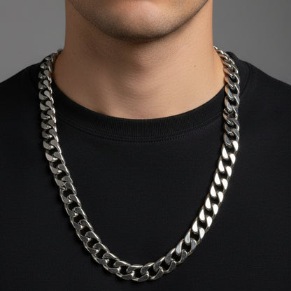 Collana BOLD CURB | Grumetta Ultra-Spessa in Acciaio Inox – Eldra Milano