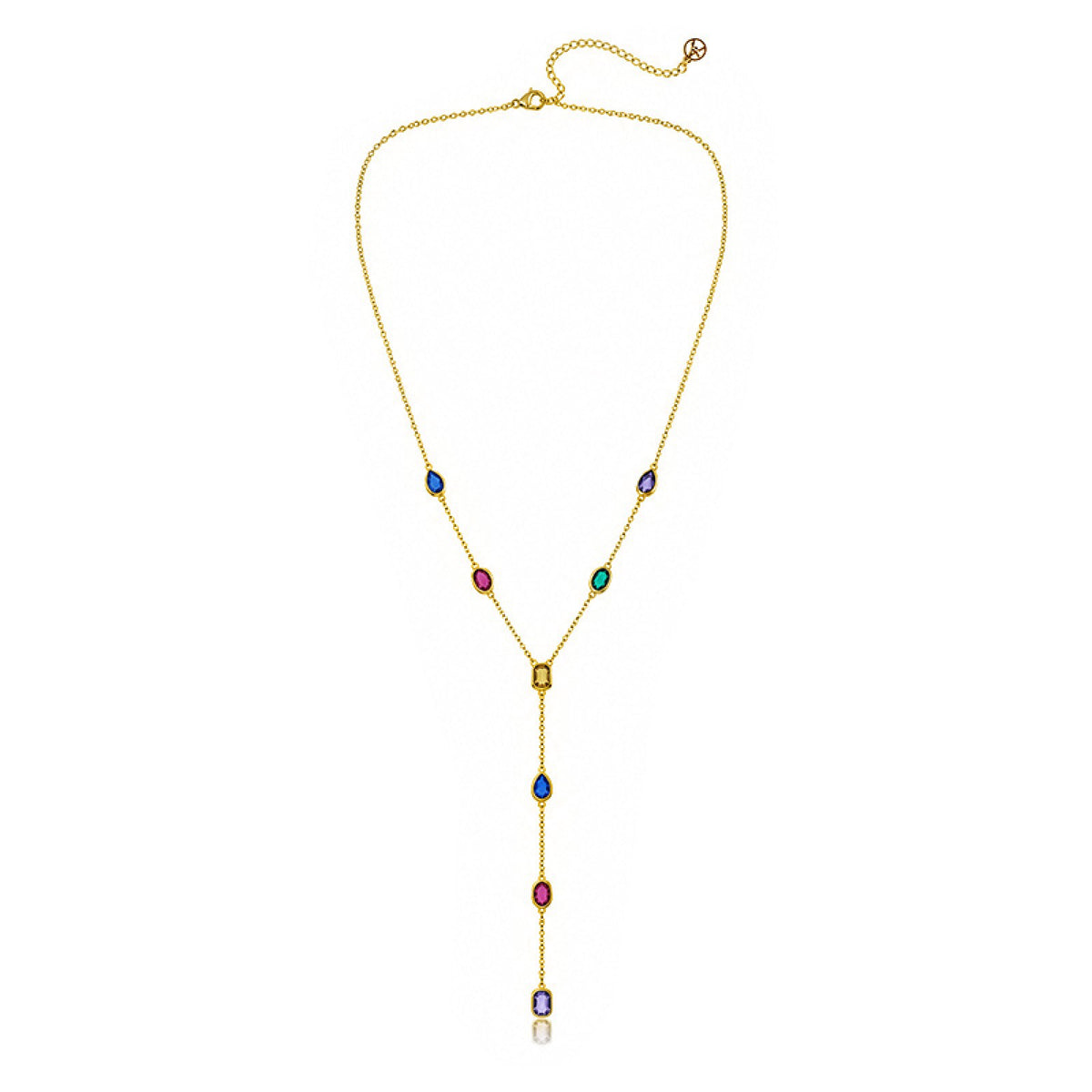 Collana a Y zirconi colorati