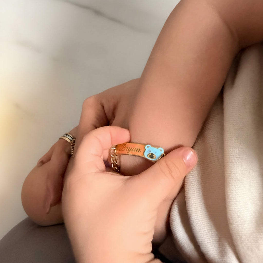Bracciale bambina e bambino orsetto personalizzato