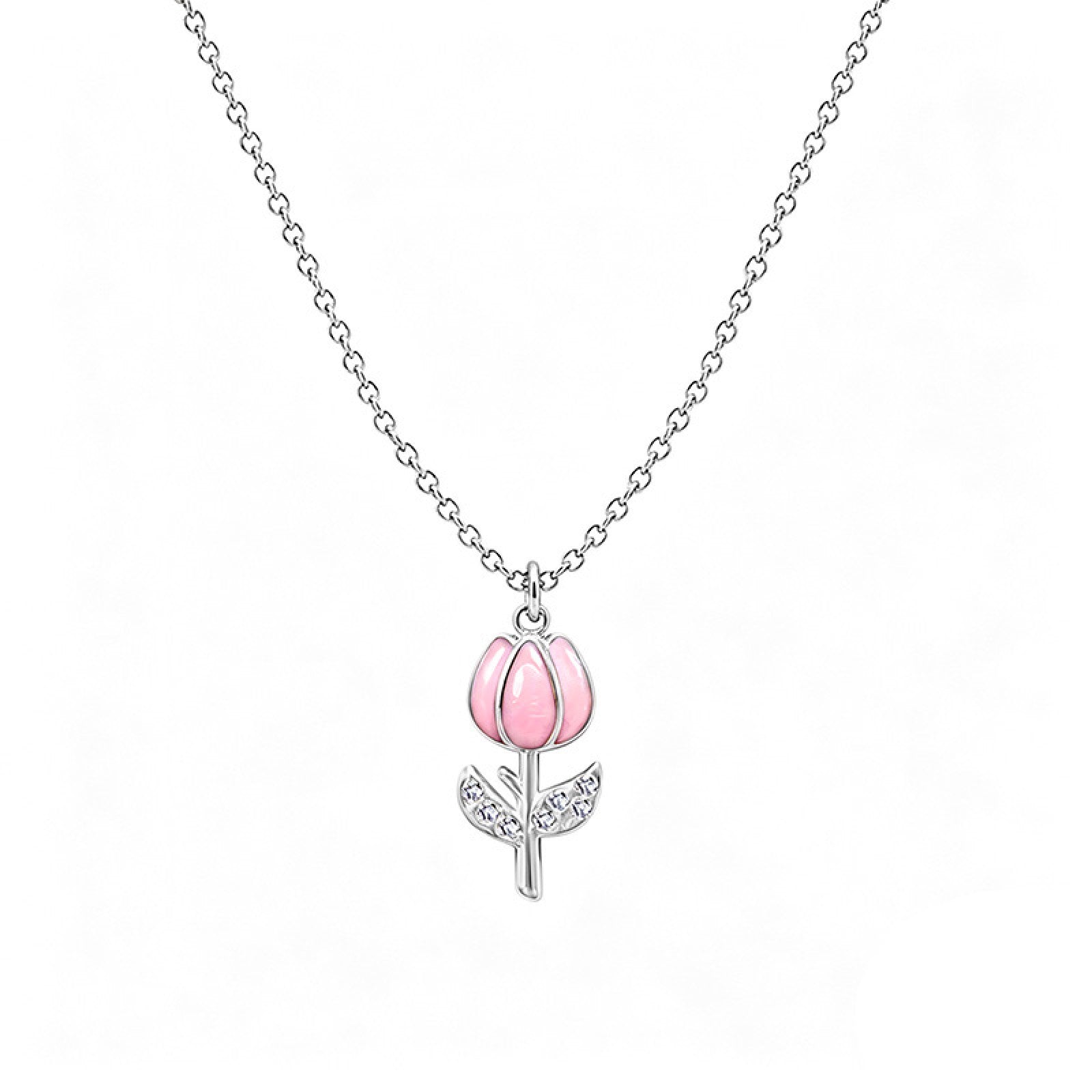 Collana tulipano con strass