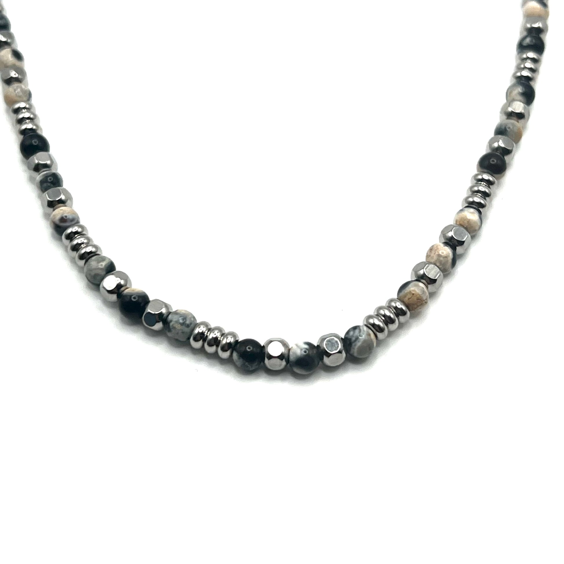 Collana ESSENCE STONE | Pietre Naturali a Sfera e Catena in Acciaio Inox – linea4316 – Eldra Milano