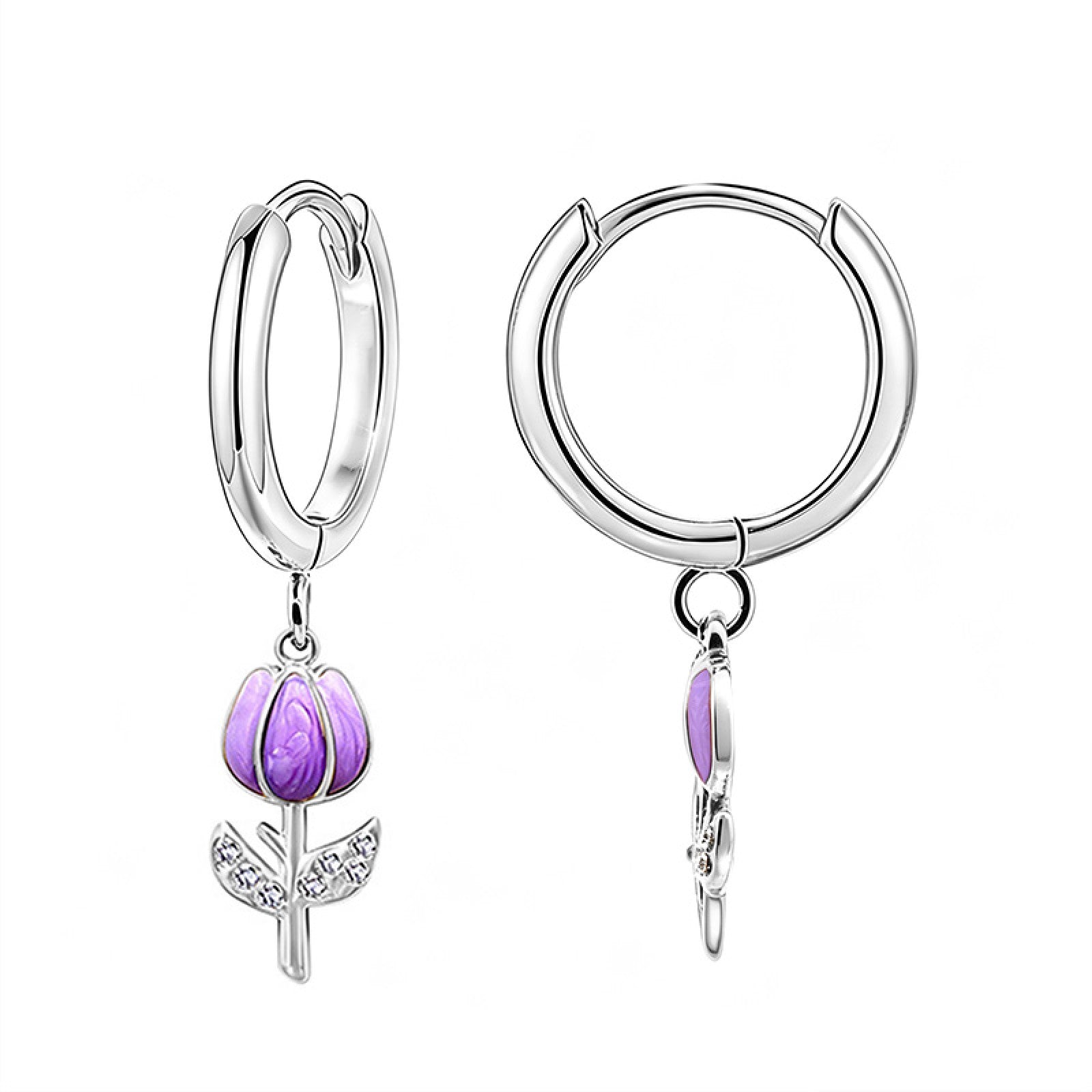 Orecchini tulipano con strass