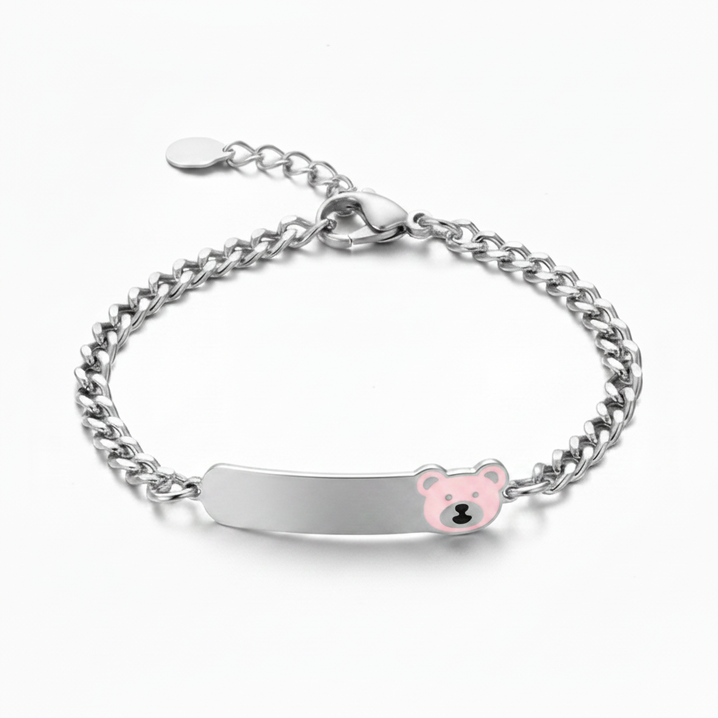 Bracciale bambina e bambino orsetto personalizzato