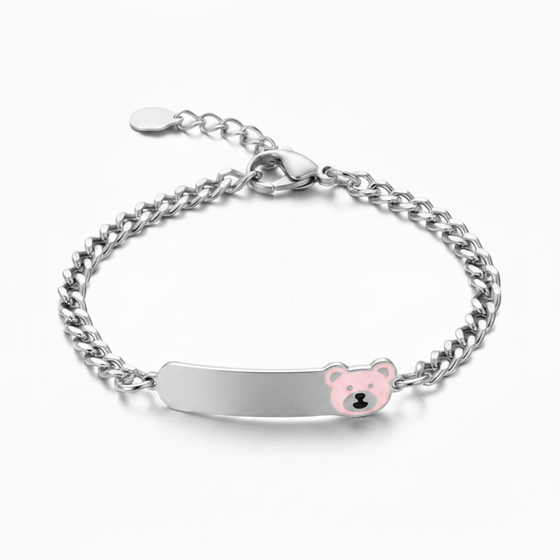 Bracciale bambina e bambino orsetto personalizzato