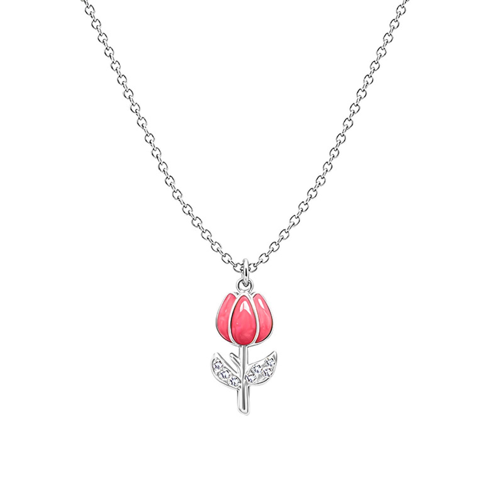 Collana tulipano con strass