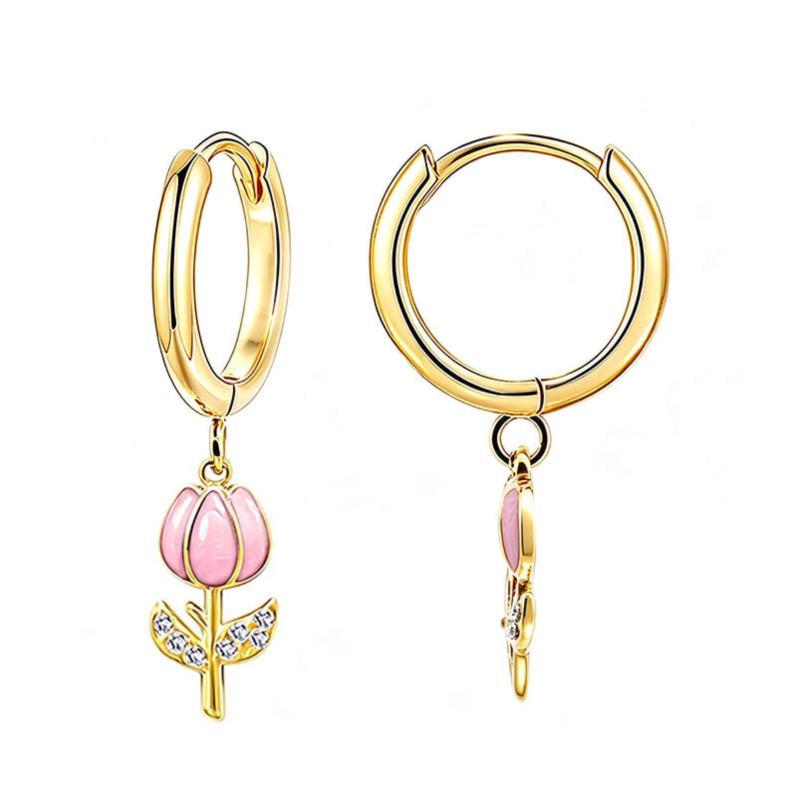 Orecchini tulipano con strass
