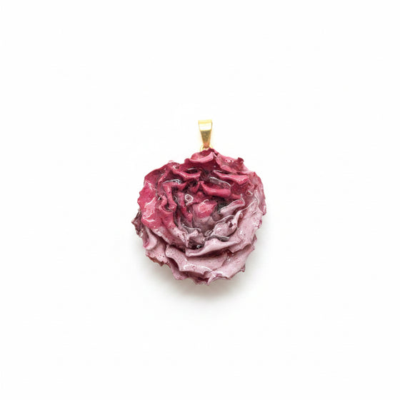 Charm Fiore rosa bocciolo aperto
