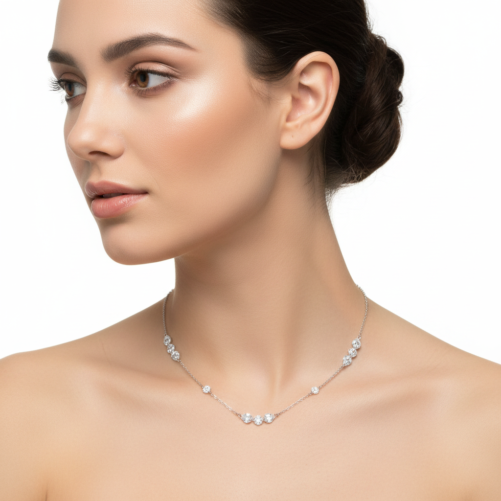 Collana tocco di luce in cristallo
