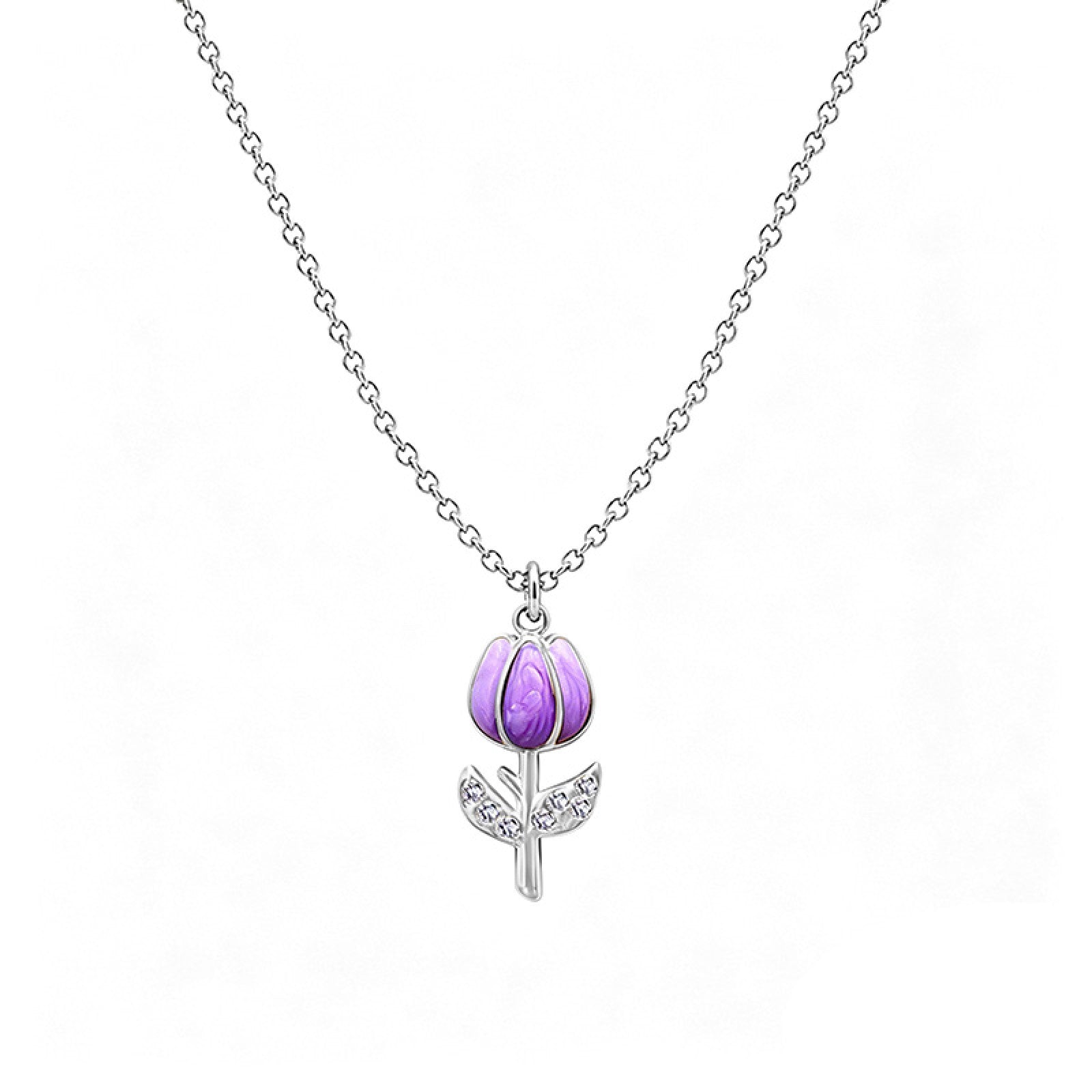 Collana tulipano con strass