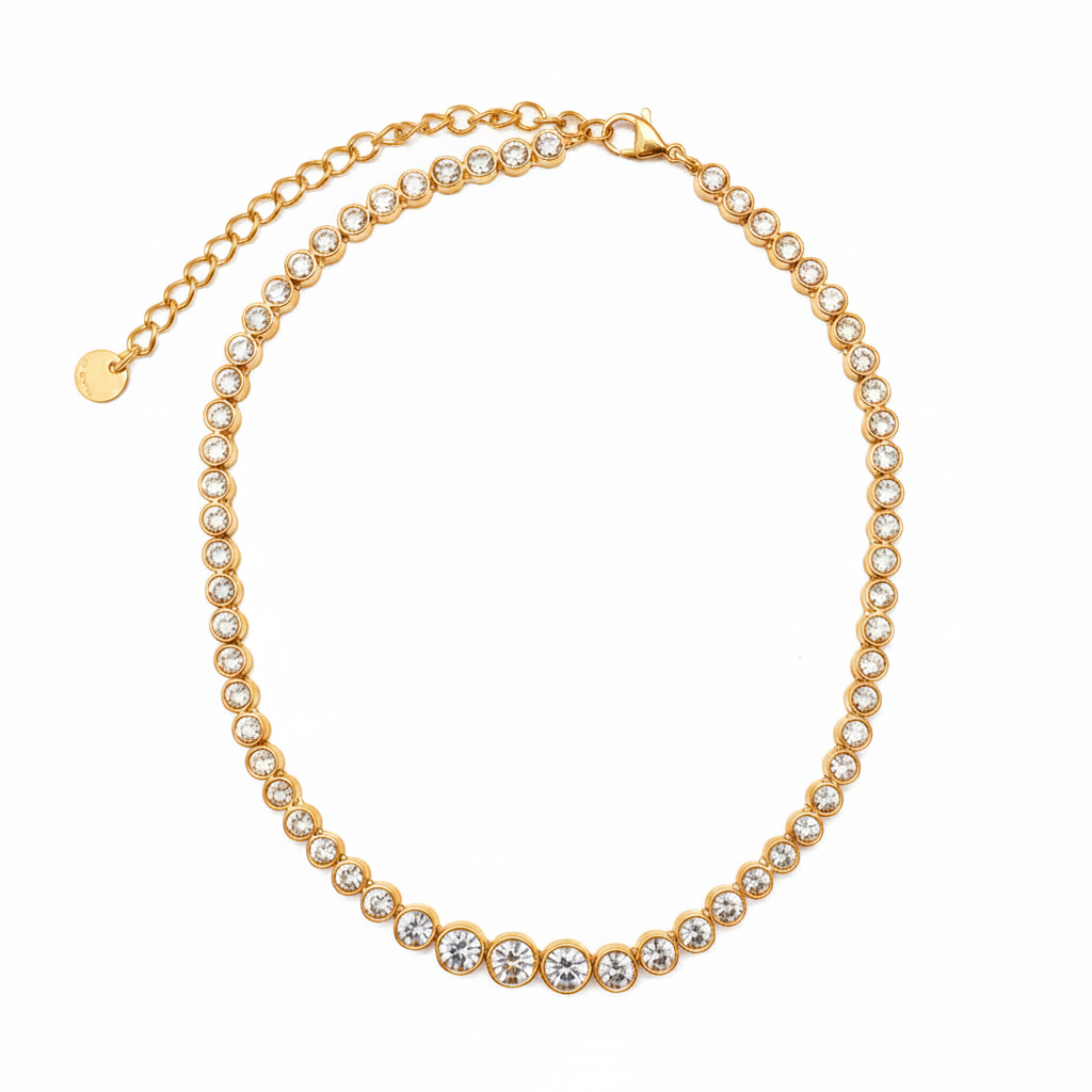 Collana a choker cascata di colori