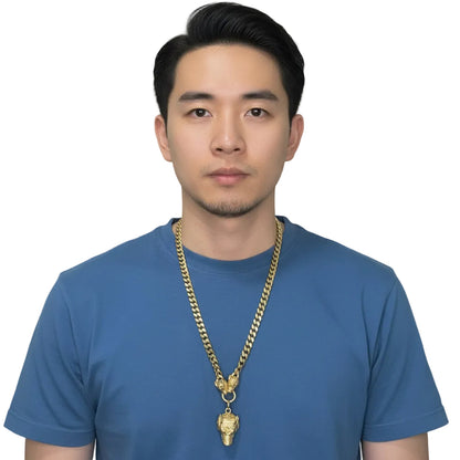 Collana WOLF SPIRIT | Acciaio Inox Massiccio Ultra-Spesso – Eldra Milano