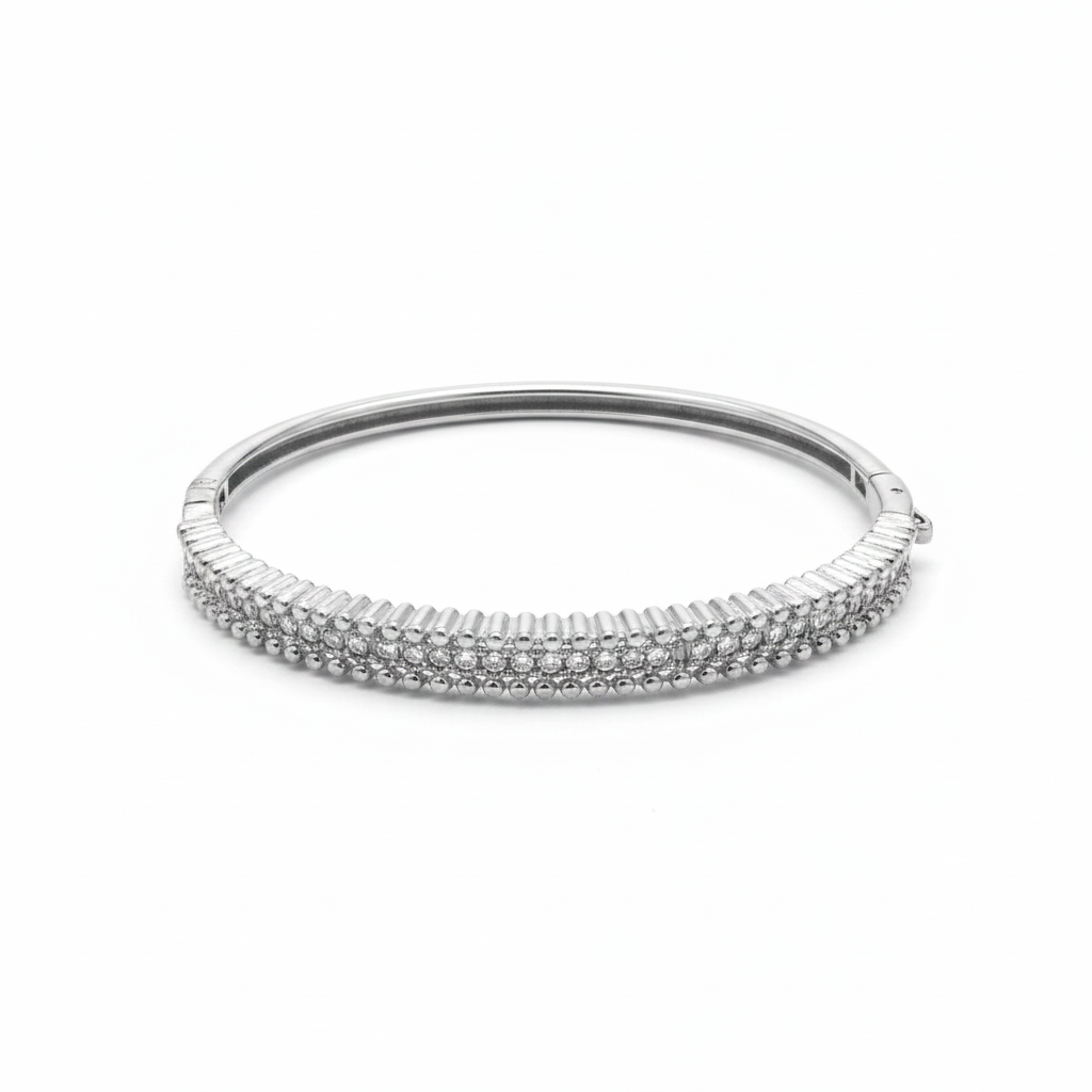 Bracciale rigido Queen con zirconi
