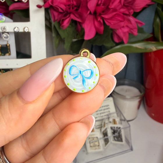 Charm fiocco azzurro