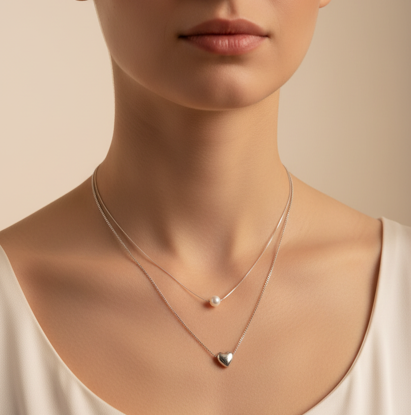 Collana cuore di Perla