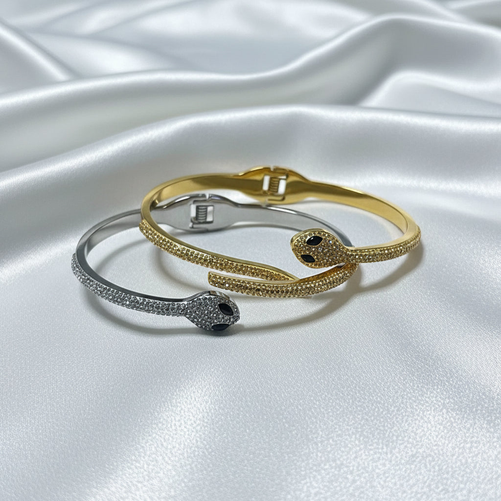 Bracciale Rigido SNAKE GLAM – Design a Serpente | Eldra Milano
