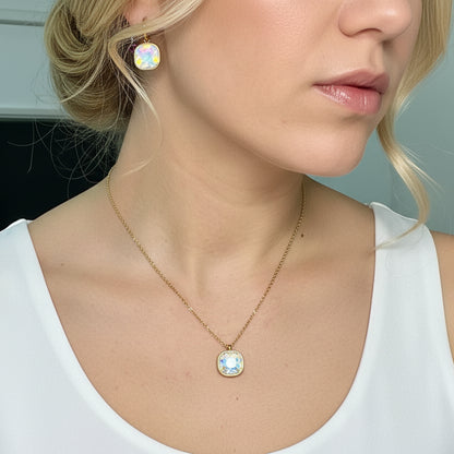 Collana SHINE – Luce Mediterranea con Gemma Quadrata | Eldra Milano