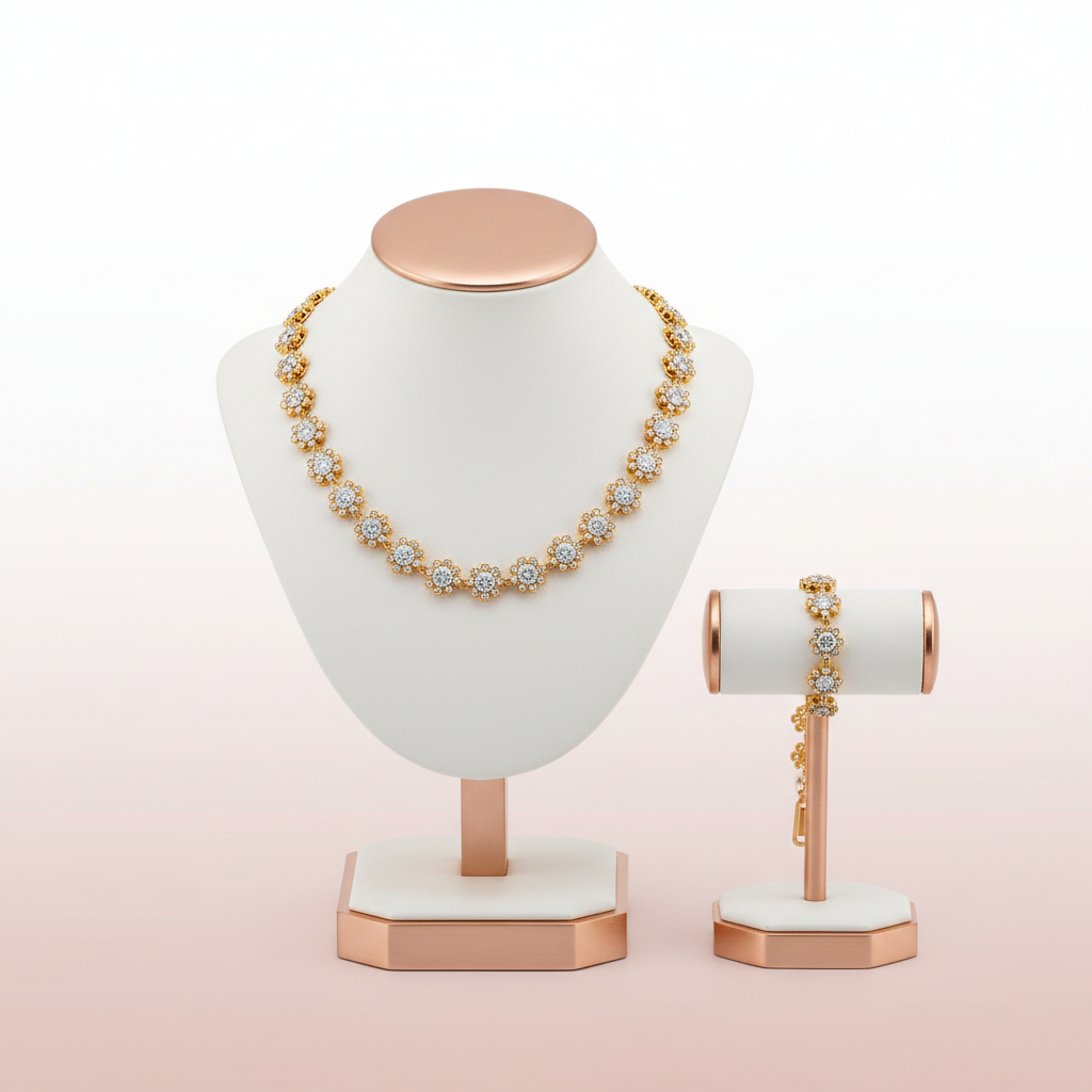 Set Regina Floreale collana e bracciale