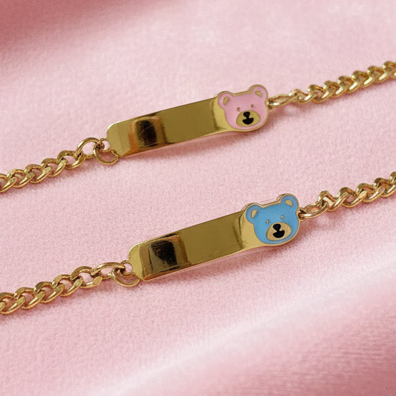 Bracciale bambina e bambino orsetto personalizzato