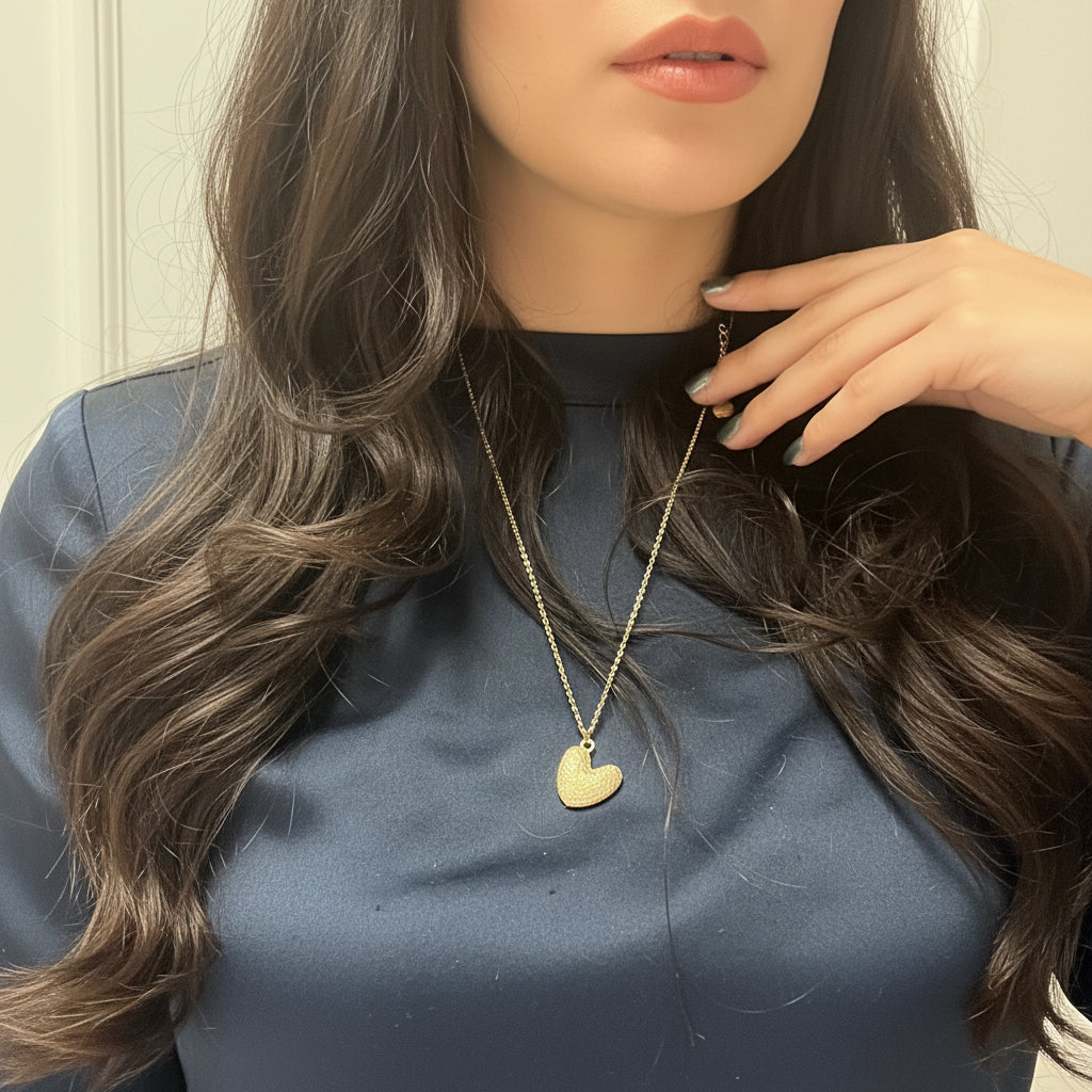 Collana INITIAL BUBBLE | Lettera Bombata in Acciaio Inox e Strass – Eldra Milano