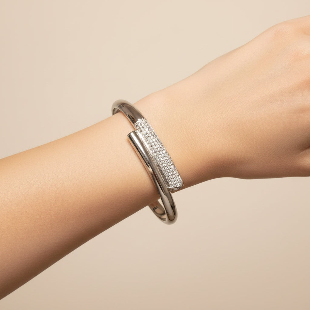 Bracciale rigido fascio lucente