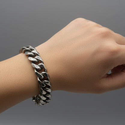 Bracciale BOLD CURB | Grumetta Massiccia in Acciaio Inox – Eldra Milano