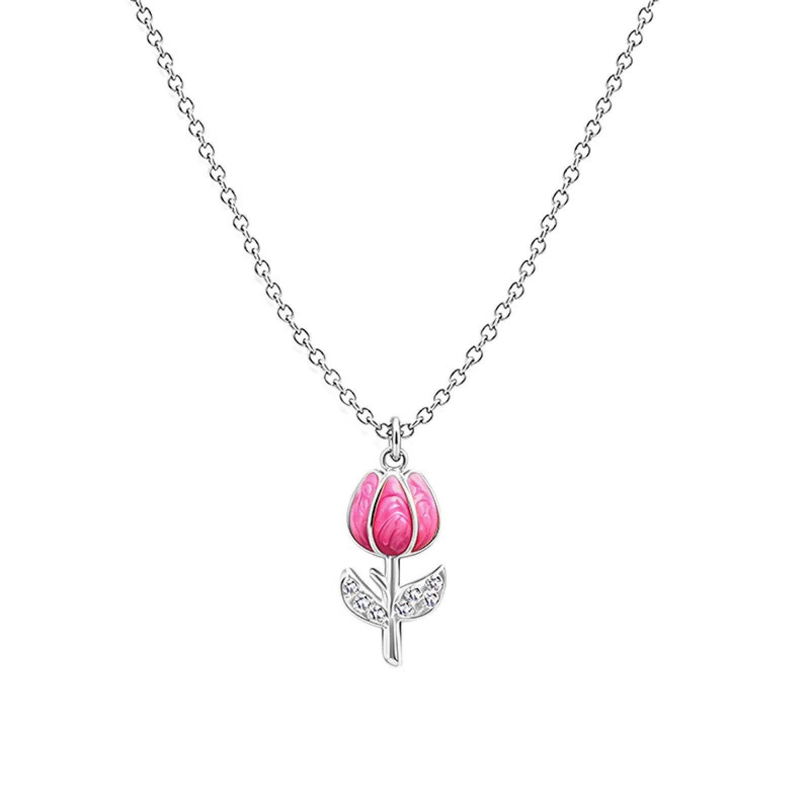 Collana tulipano con strass