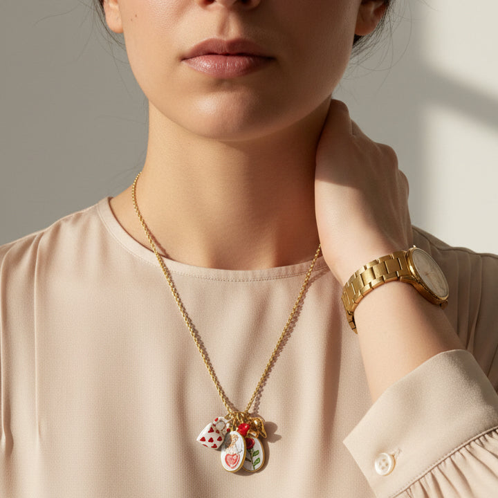 Collana set Charm rosso amore