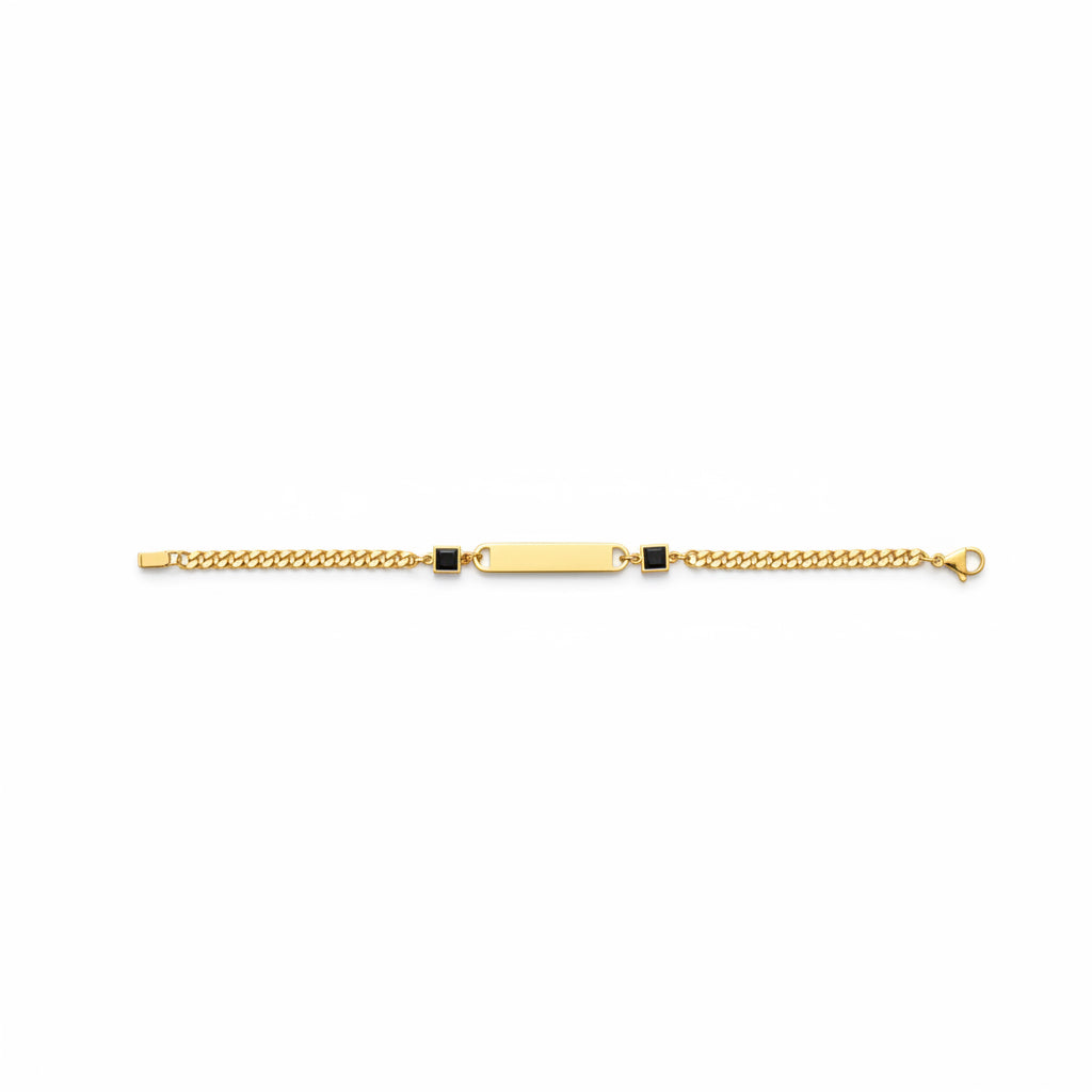 Bracciale con zirconi per incisione personalizzata