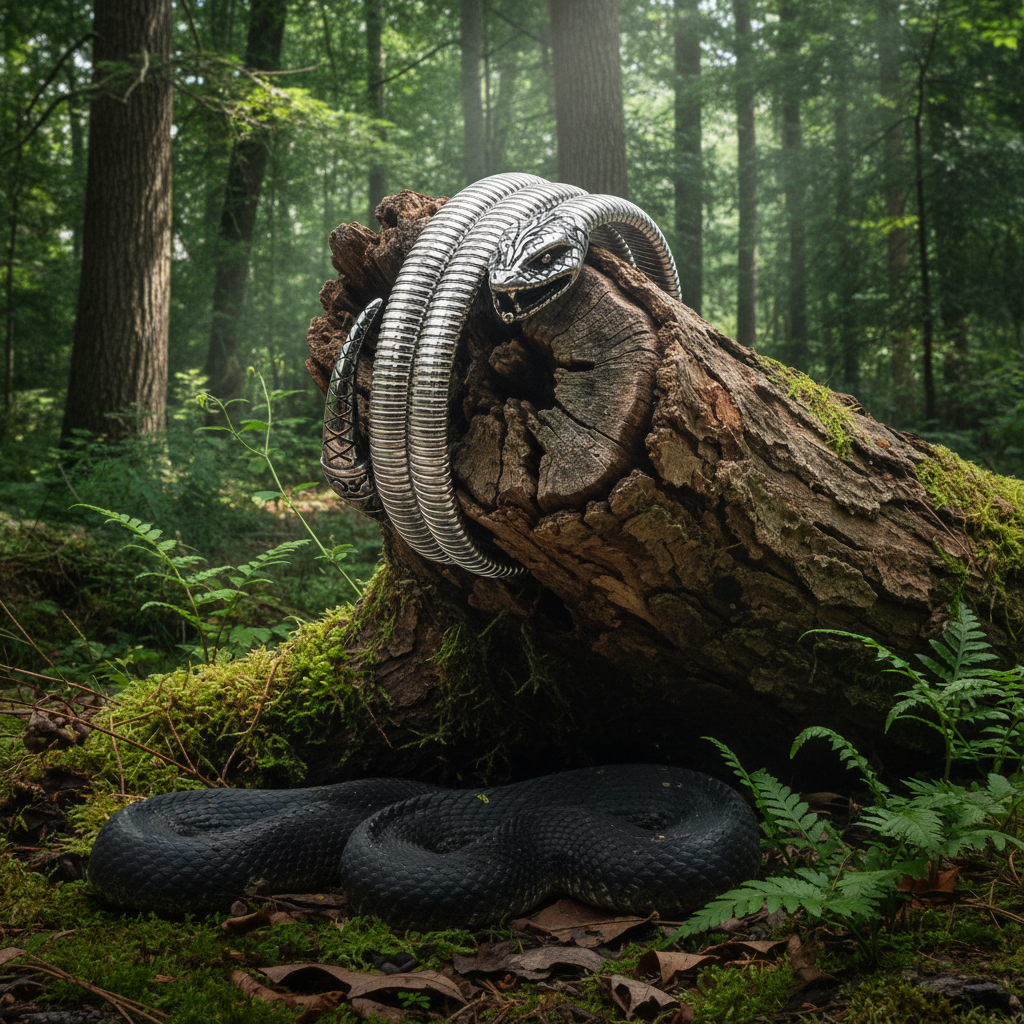 Bracciale SERPENT COIL | Acciaio Inox Regolabile Biker Style – Eldra Milano