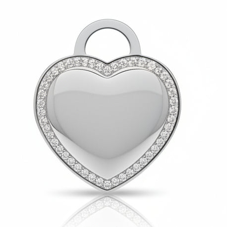 Ciondolo Cuore con strass da incisione