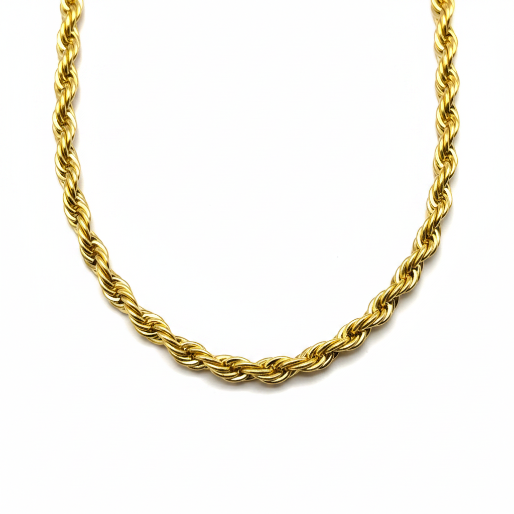 ROPE BOLD SOLID – Collana Unisex a Corda Spessa in Acciaio Inossidabile – Eldra Milano