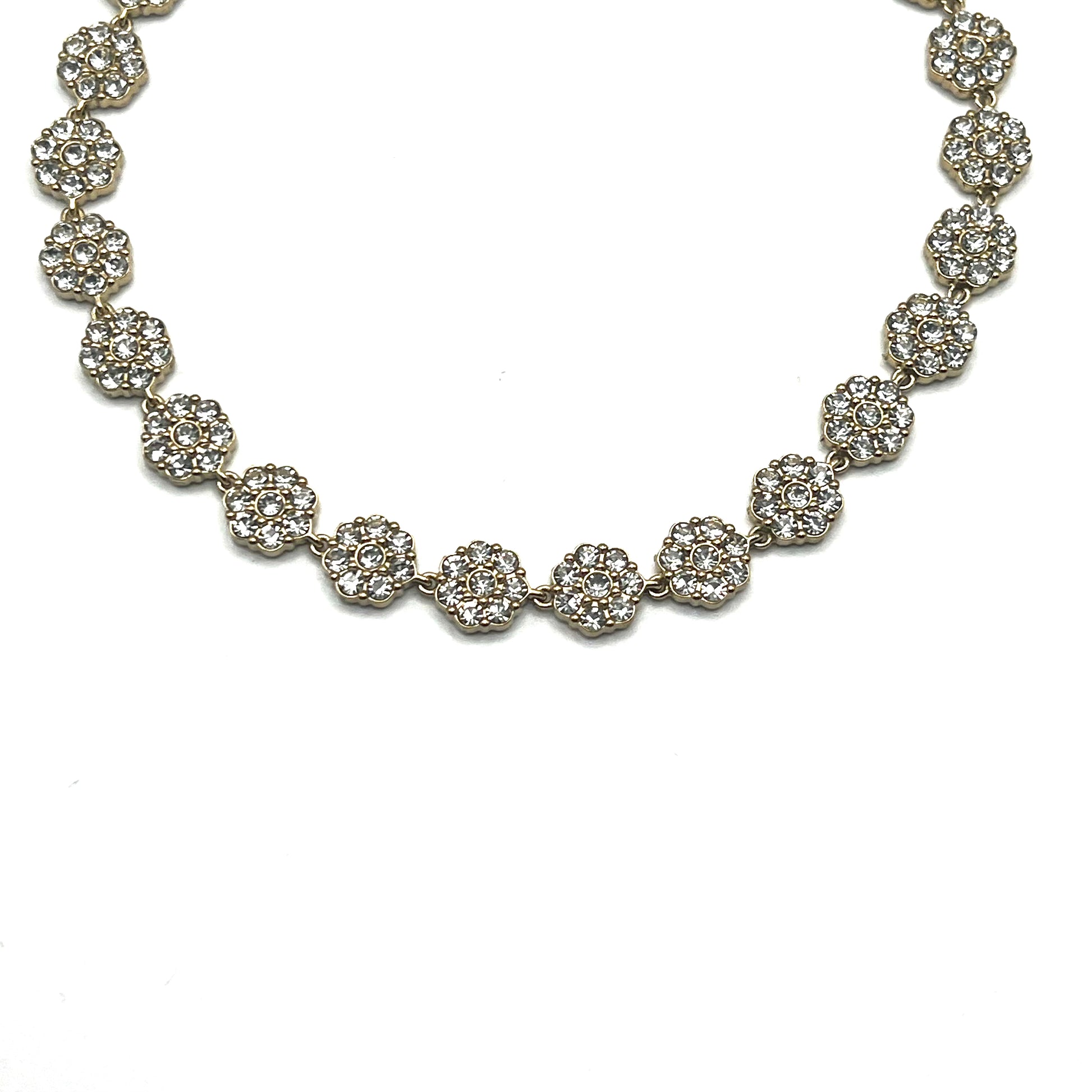 FLOWER ZIRCON CHOKER – Girocollo Donna con Fiori in Zirconi e Acciaio – Eldra Milano