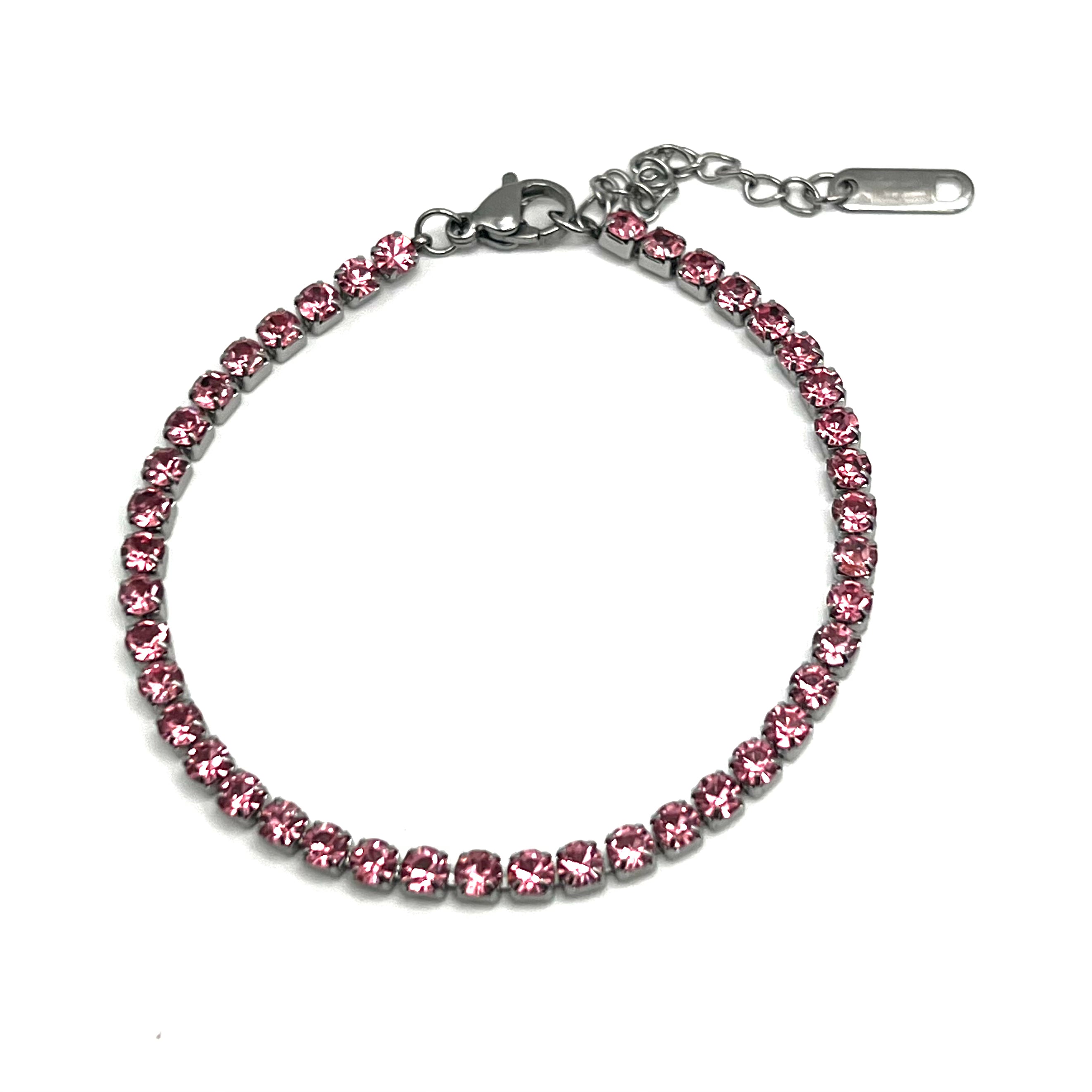 RAINBOW TENNIS – Bracciale Donna con Zirconi Colorati da 3 mm – Eldra Milano