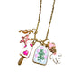 Collana set charm Rosa delicato