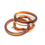 Set 4 Bracciali AMBER DREAM – Bracciali Rigidi ed Elasticizzati in Resina Tartarugata e Acciaio Inox Oro