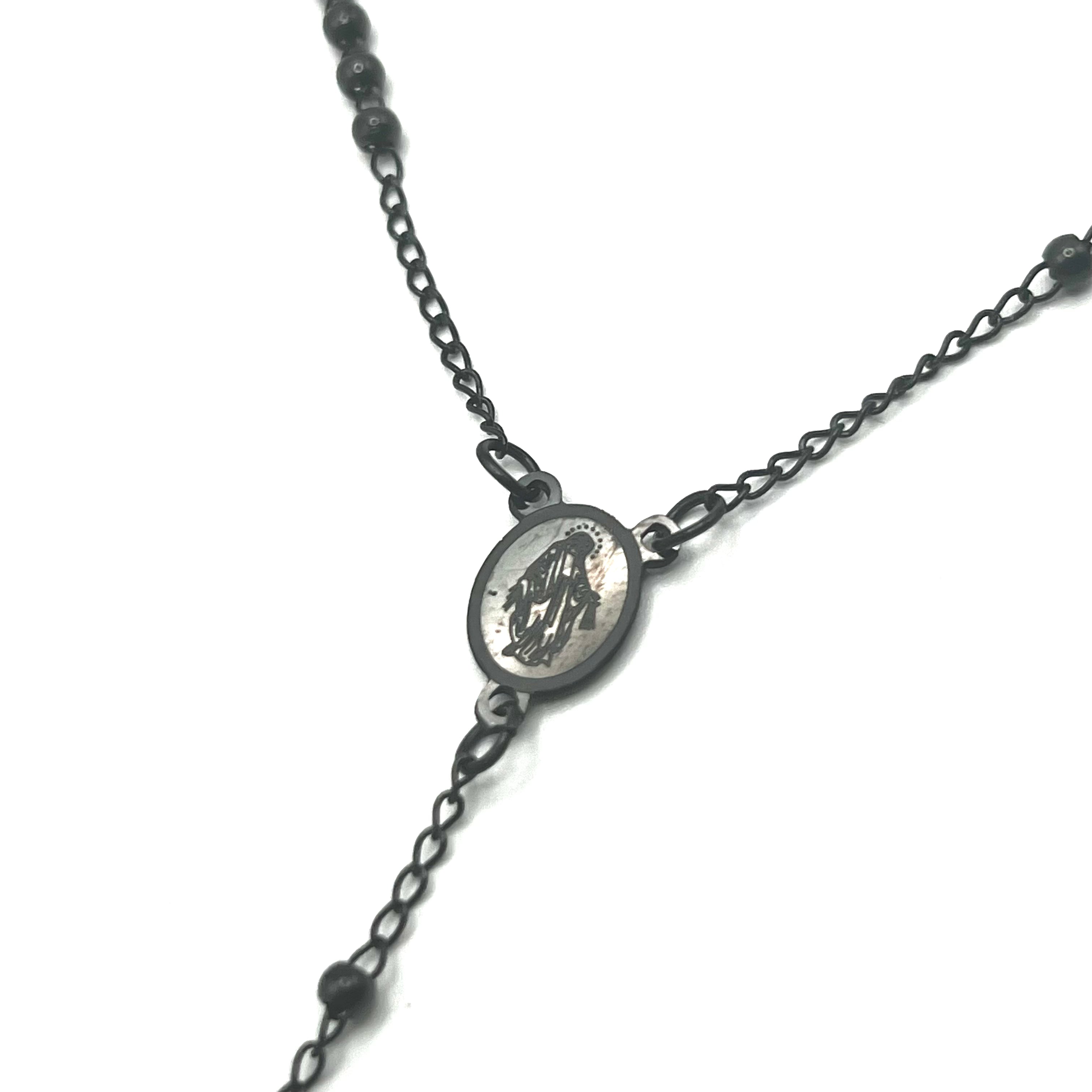 Collana Rosario Moderno in Acciaio Inox – Disponibile in Nero, Oro e Argento | Eldra Milano