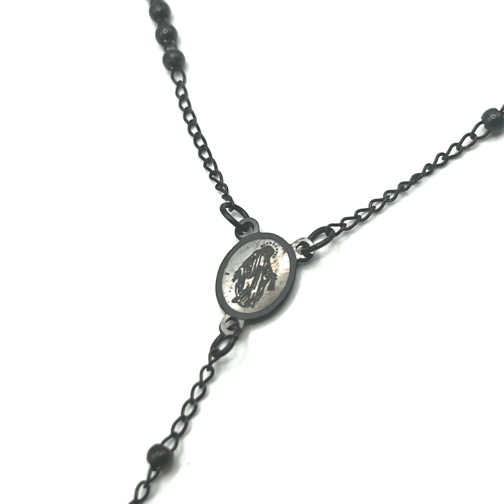Collana Rosario Moderno in Acciaio Inox – Disponibile in Nero, Oro e Argento | Eldra Milano
