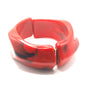Bracciale CHERRY VELVET | Bangle Rigido in Resina Rosso Ciliegia con Effetto Marmo – Eldra Milano