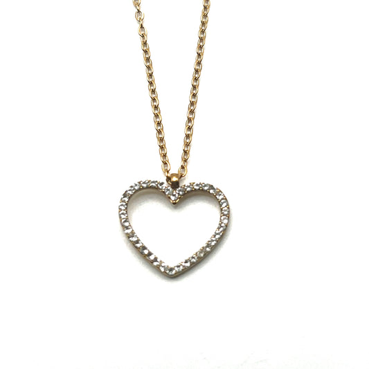 SHINING HEART – Collana Donna con Ciondolo Cuore e Strass – Eldra Milano