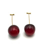 Orecchini CHERRY DROP | Pendenti a Ciliegia in Resina Lucida e Acciaio Inox – Eldra Milano