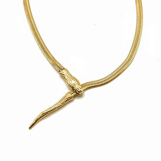 SNAKE FLOW – Collana Serpente Regolabile in Acciaio Inossidabile – Eldra Milano
