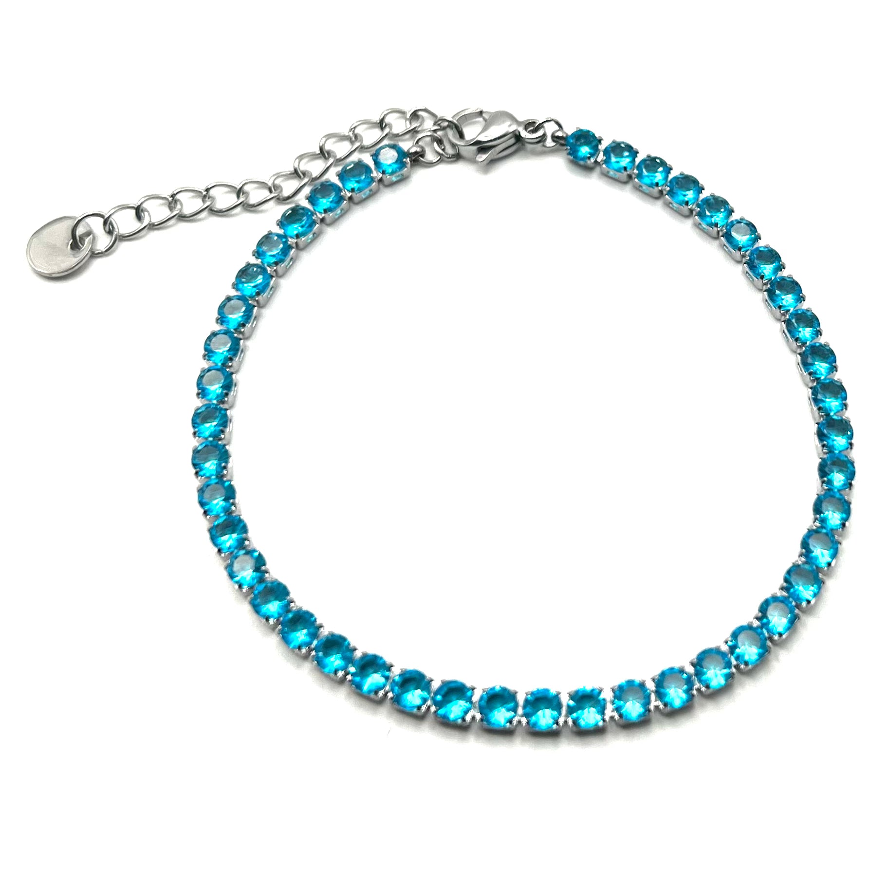 RAINBOW TENNIS – Bracciale Donna con Zirconi Colorati da 3 mm – Eldra Milano