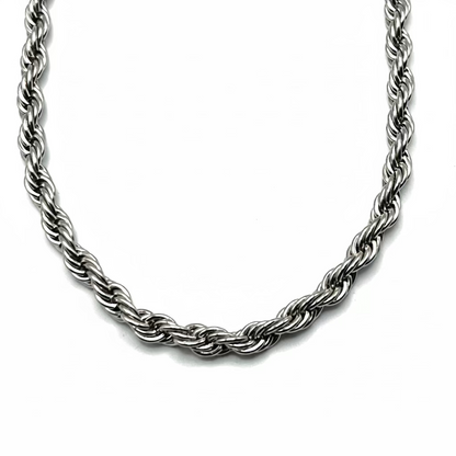 ROPE BOLD SOLID – Collana Unisex a Corda Spessa in Acciaio Inossidabile – Eldra Milano