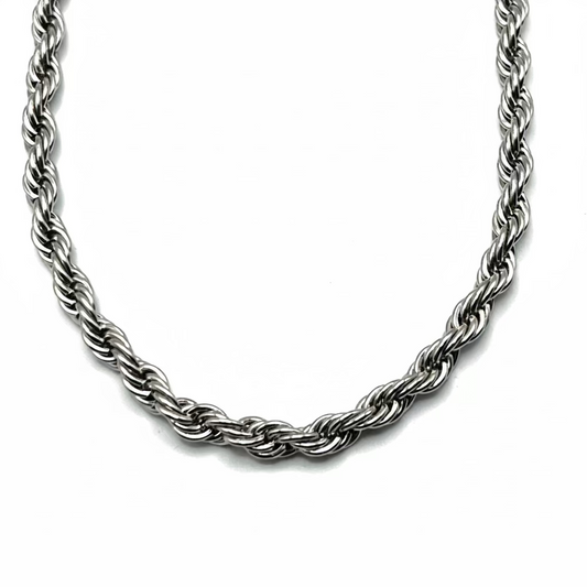 ROPE BOLD SOLID – Collana Unisex a Corda Spessa in Acciaio Inossidabile – Eldra Milano