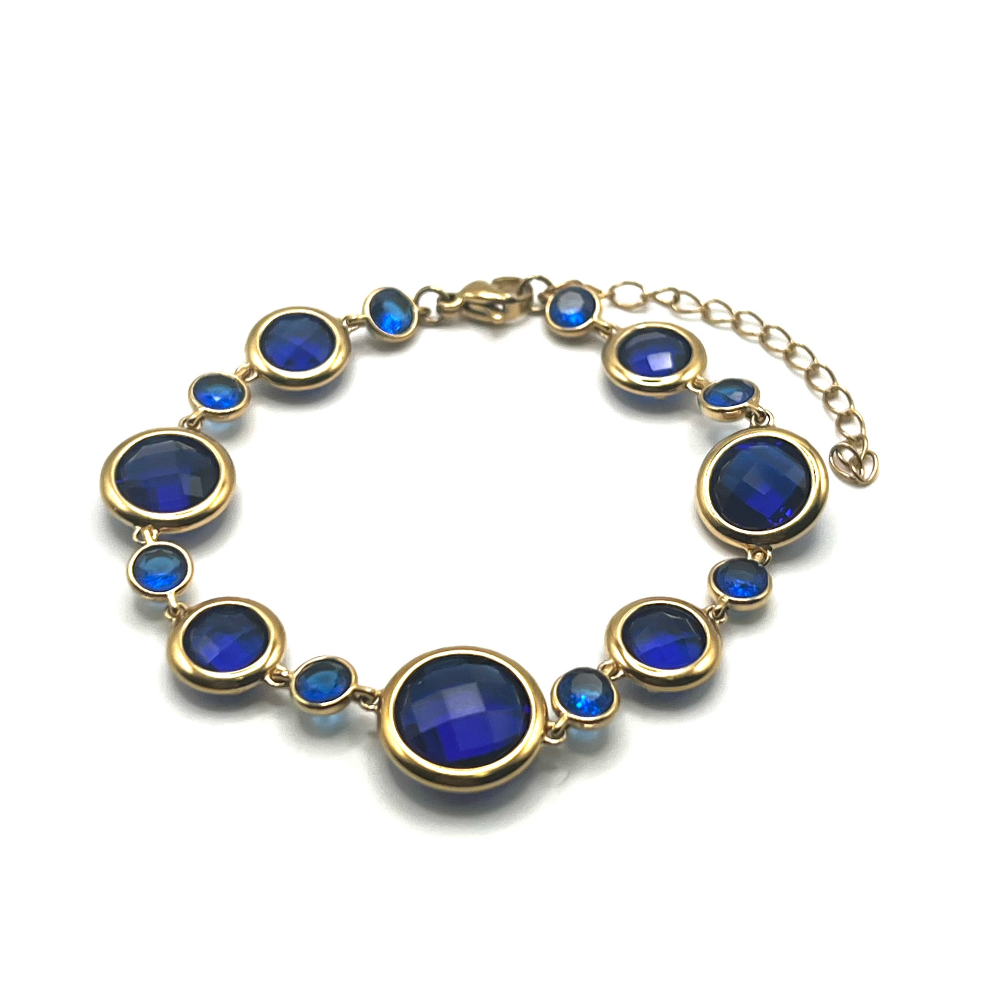 IRIS GLASS – Bracciale Donna in Acciaio Inossidabile e Cristalli Ovali – Eldra Milano