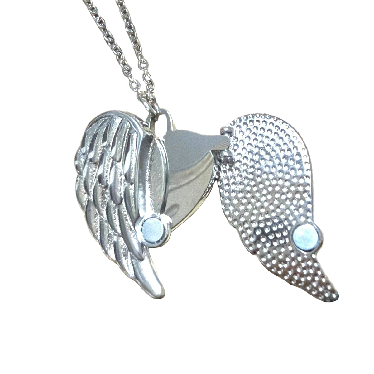 Collana ali da incidere cuore con ali