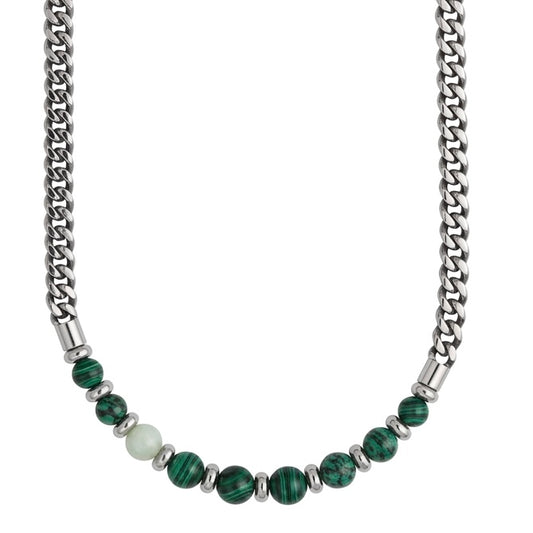Collana BOLD STONE | Catena Massiccia con Pietre Naturali in Acciaio Inox – Eldra Milano