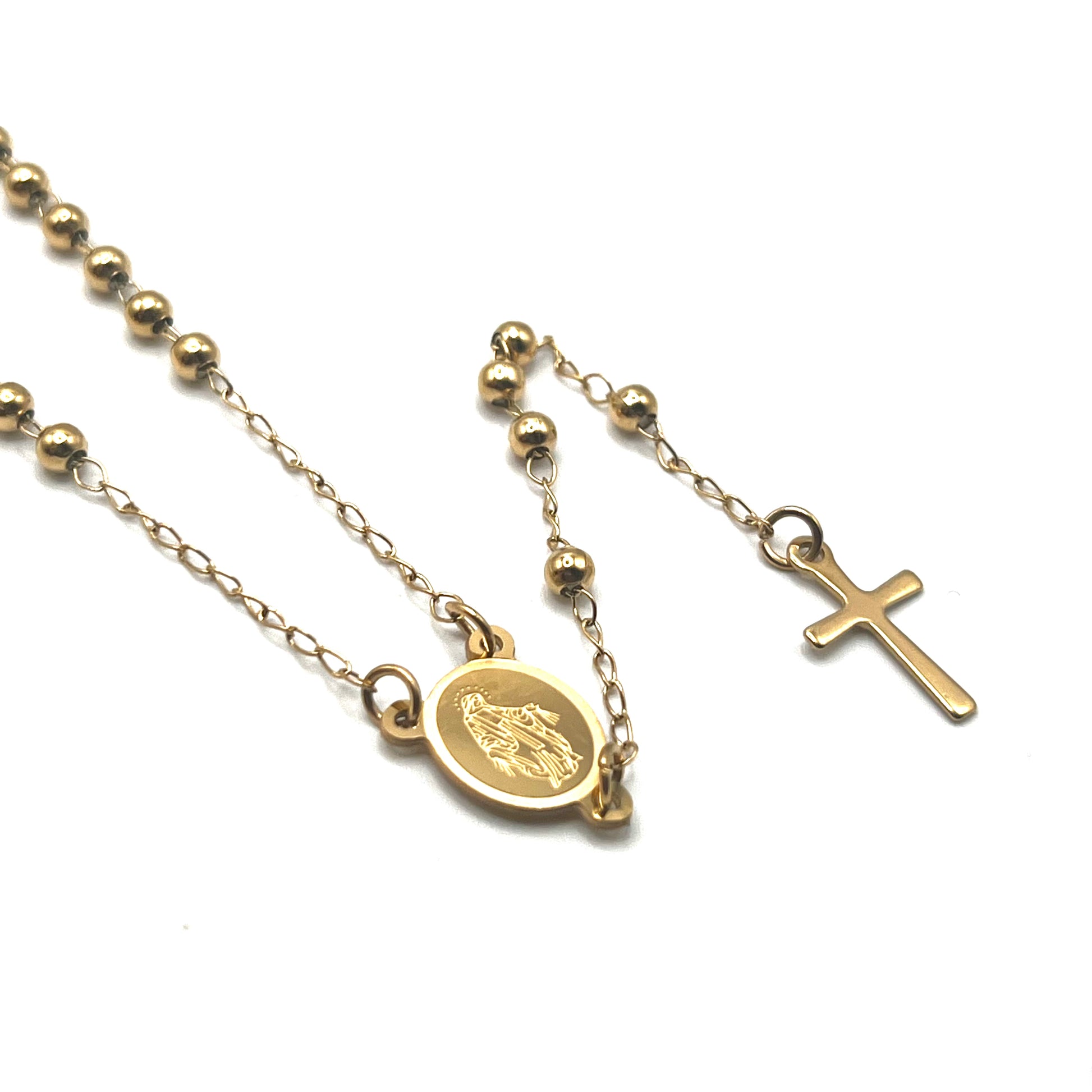 Collana Rosario Moderno in Acciaio Inox – Disponibile in Nero, Oro e Argento | Eldra Milano