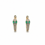 SNAKE RADIANCE – Orecchini Unisex Cerchio Serpente con Strass – Eldra Milano