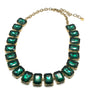 Collana OCEAN GLAM | Girocollo in Acciaio Inox con Maxi Pietre Rettangolari – Eldra Milano